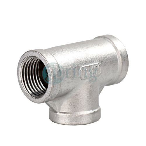 Tee rosca hembra 1/2" acero inoxidable