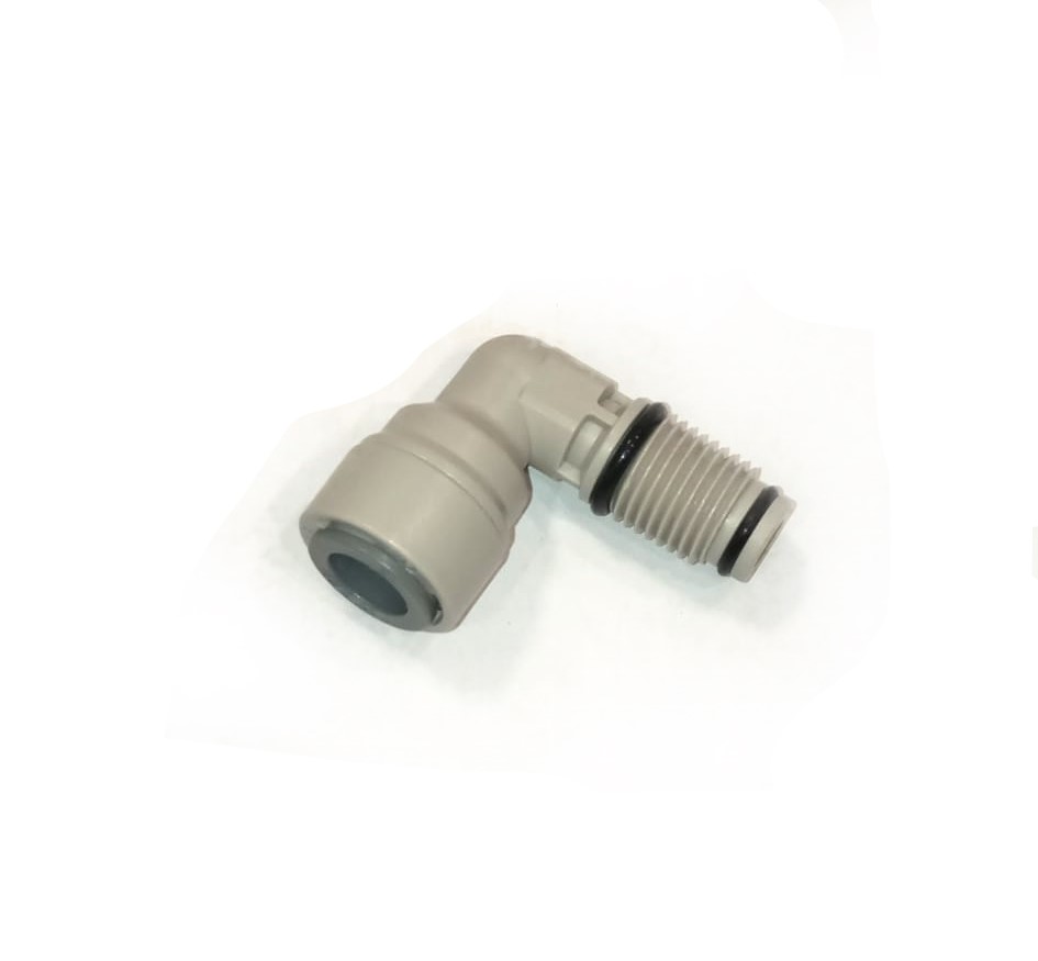 Conector Rapido codo 3/8" Rosca macho 1/4